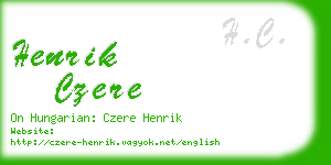 henrik czere business card